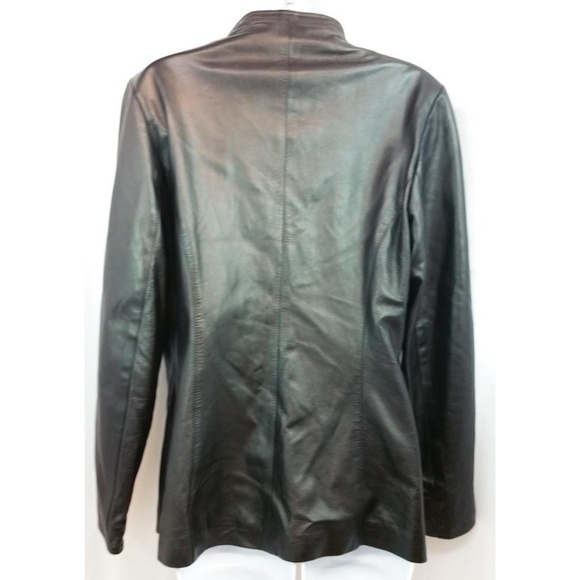 ALTA MODA FIRENZE BLACK LEATHER JACKET 48 - Picture 5 of 6